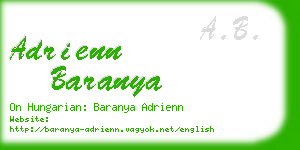 adrienn baranya business card